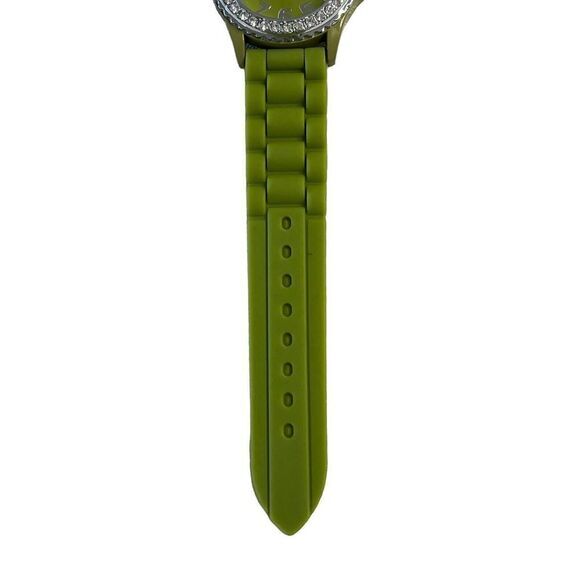 GENEVA 5573 Women's Watch Green‎ Silicone Band Arabic Numerals Round Face 9 in - Picture 11 of 12
